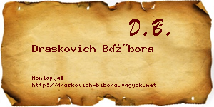 Draskovich Bíbora névjegykártya